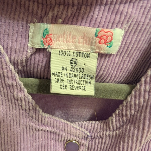 Vintage Y2K Petite Club Purple Corduroy Jumpsuit - Picture 7 of 7